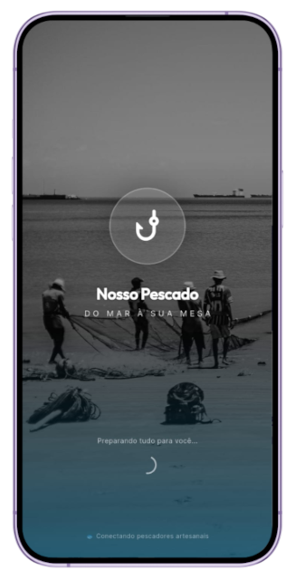 Interface do App Nosso Pescado